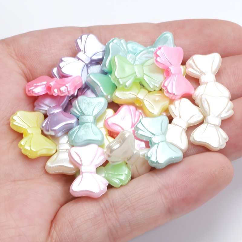 50pcs Colorful Pearlescent Acrylic Beads for DIY Jewelry Making